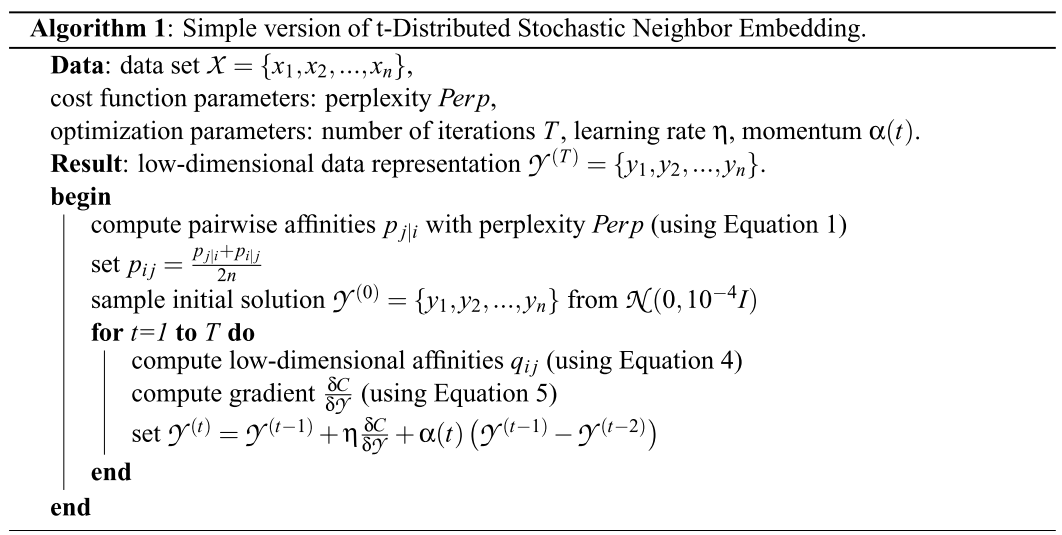t-SNE algorithm